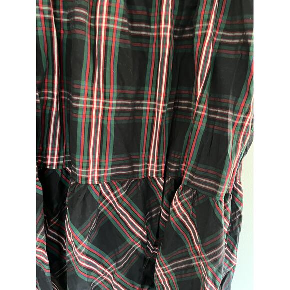 Free Assembly Womens Skirt 22 Long Cotton Plaid Tiered Preppy Western - Picture 5 of 5